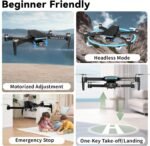 TD31LCD Drone with Camera for Adults, Drones with LCD Screen Remote Control, Real-time Transmission, Brushless Motor, Fine Tuning Function, Headless Mode, Foldable Drone for Beginners - Image 6