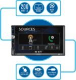 Jensen CMR270 7-inch LED Digital Media Touch Screen Double DIN Car Stereo Radio | Push to Talk Assistant | Backup Camera Input | Bluetooth | USB Fast Charging | microSD | No CD/DVD - Image 4