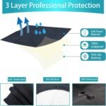 Car Seat Covers Universal Car Protective Front Seat Covers Washable Non-Slip Seat Protectors for Gym Workouts,Waterproof and Sweatproof Towel Seat Covers for Cars,Trucks, Jeeps (Black) - Image 4