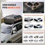 Asinking Car Rooftop Cargo Carrier Bag, 21 Cubic Feet Waterproof Roof Cargo Bag for SUV Minivan, Fit Vehicles with/Without Roof Rack, Sidebars & Crossbars - Max Size 52" L 40" Wx 18" H - Image 7