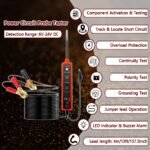 Power Circuit Probe Tester, 6V-24V DC Test Light, Automotive Short Circuit Located and Component Activated, 12V Auto Electrical Tester, Polarity Identify with LED Light, Overload Protection - Image 3