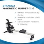 Stamina Magnetic Rower - Rower Machine with Smart Workout App - Rowing Machine with Magnetic Resistance for Home Gym Fitness - Up to 250 lbs Weight Capacity - Image 3
