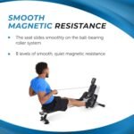 Stamina Magnetic Rower - Rower Machine with Smart Workout App - Rowing Machine with Magnetic Resistance for Home Gym Fitness - Up to 250 lbs Weight Capacity - Image 5