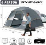 UNP SUV Dome Tent for Camping, Outdoor 6 Person Car Camping Tent, Easy Set Up SUV Tailgate Tent with Rainfly 10' x 10' Vehicle Camping Tent - Image 3