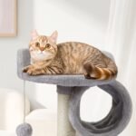 FISH&NAP US01H Cute Cat Tree Kitten Cat Tower for Indoor Cat Condo Sisal Scratching Posts with Jump Platform Cat Furniture Activity Center Play House Grey - Image 4