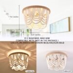 Capslpad Wood Beaded Flush Mount Ceiling Light Antique Rustic Mini Chandelier 3-Light White Boho Light Fixture for Dining Room,Nursery Room,Bedroom,Girl Room,Hallway,Entryway,Passway - Image 6