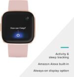 Fitbit Versa 2 Health & Fitness Smartwatch with Heart Rate, Music, Alexa Built-in, Sleep & Swim Tracking, Petal/Copper Rose, One Size (S & L Bands Included) (Renewed) - Image 3