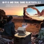 [Auto Focus/4K Support]A8 Projector with 5G WiFi and Bluetooth , 600 ANSI Native 1080P Outdoor Movie Projector, Auto 6D Keystone , Home Theater Projector compatible with Phone/TV Stick/PC - Image 5