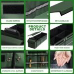 Car Trunk Organizer,115L Heavy Duty Collapsible Trunk Storage, with Insulated Leakproof Cooler Bag Vehicle Cargo Organizer with Lid, 3 Compartments, Straps For Car,Suv,Jeep,Sedan-Green - Image 3