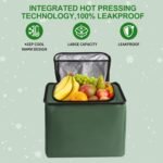 Car Trunk Organizer,115L Heavy Duty Collapsible Trunk Storage, with Insulated Leakproof Cooler Bag Vehicle Cargo Organizer with Lid, 3 Compartments, Straps For Car,Suv,Jeep,Sedan-Green - Image 4