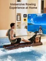 KINGSMITH Magnetic/Water Row Machine for Home Rower 331LB Weight Capacity, Folding Rowing Machine with LED Monitor, App Supported, Tablet Holder, Comfortable Seat, Trifold Home Rowing Machine - Image 3