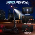 Electric Scooter for Adults, Up to 18/19Mph & 21/23Miles, Built in Side/Turn Light, Folding E-Scooter with Front/Dual Suspension, 8.5/10" Honeycomb Solid Tires - Image 4