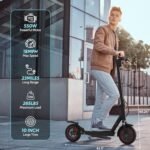 Electric Scooter for Adults, Up to 18/19Mph & 21/23Miles, Built in Side/Turn Light, Folding E-Scooter with Front/Dual Suspension, 8.5/10" Honeycomb Solid Tires - Image 6