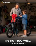 Skeri Electric Dirt Bike, 3200W Mid-Drive Motor E Bike with 48V 21AH Battery, 37MPH Top Speed, 14" & 12" Tires, Hydraulic Brakes & Dual Suspension, IPX5 Waterproof Off-Road E Dirt Bike for Age 13+ - Image 3