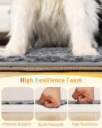 XL Dog Bed for Crate High Resilience Foam Crate Pad Mat for Large Dogs Washable Anti-Slip,41" x 27",Dark Gray - Image 3