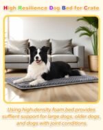XL Dog Bed for Crate High Resilience Foam Crate Pad Mat for Large Dogs Washable Anti-Slip,41" x 27",Dark Gray - Image 4