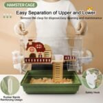 8 in 1 Clear Acrylic Hamster Cage with All Accessories,13.5''L* 10''W* 13''H Dwarf Hamster Cage,Small Hamster Habitat,Garden Style Mouse Cage for Pet Mice,Hamster Enclosure with Stairs(1-Layer) - Image 4