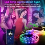 Led Lights 100ft Smart APP Control Music Sync Strip Lights RGB Color Changing Strips with Remote, for Bedroom Kitchen and Party - Image 4