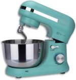 CULINARY CHEF 4.5L Stand Mixer with Stainless Steel Bowl, Tilt-Head Kitchen Electric Mixer with Dough Hook, Mixing Beater and Whisk, Splash Guard, Blue - Image 3
