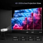 Projector, Native 1080P Full HD Bluetooth Projector with Speaker, 9500 Lumens Outdoor Portable Movie Mini Projector Compatible with Laptop, Smartphone, TV Stick, Xbox, PS5 - Image 6