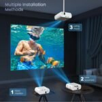 Projector, Native 1080P Full HD Bluetooth Projector with Speaker, 9500 Lumens Outdoor Portable Movie Mini Projector Compatible with Laptop, Smartphone, TV Stick, Xbox, PS5 - Image 7