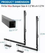 RV Tote Tank Carrier, RV Bumper Mount Tote Tank Holder with 2 Extra Premium Ratchet Straps, Fit Max 4.5" Bumper - Image 3