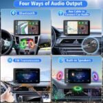Portable Wireless with Apple CarPlay and Android Auto Screen for Car, 7" HD Touch Screen Car Stereo with Mirror Link, Bluetooth 5.2, Backup Camera, AUX,FM Transmitter for All Vehicle - Image 5