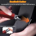 Safehammer - Upgraded Safe Hammer Glass Breaker Under Water, Car Hammer Seatbelt Cutter Window Breaker Emergency Escape Tool, Safehammer Glass Breaker for New Cars (3PCS Red & Black & Silver) - Image 5