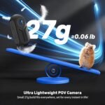 Mini Body Camera 1080P, Small Action Cameras with 0.85''Display Screen, Wearable POV Cam, Helmet Camera for Motorcycle, Hands-Free Body Cam for Cycling Vlogging Travel Pet - Image 3