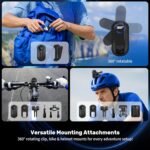 Mini Body Camera 1080P, Small Action Cameras with 0.85''Display Screen, Wearable POV Cam, Helmet Camera for Motorcycle, Hands-Free Body Cam for Cycling Vlogging Travel Pet - Image 4