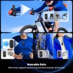Mini Body Camera 1080P, Small Action Cameras with 0.85''Display Screen, Wearable POV Cam, Helmet Camera for Motorcycle, Hands-Free Body Cam for Cycling Vlogging Travel Pet - Image 5
