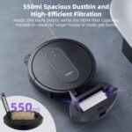 MONSGA Robot Vacuum Cleaner, 3000Pa Powerful Suction Robotic Vacuum, 3.2" Super-Slim, 140Min Runtime, Vacuum Robot for Hard Floor/Low Pile Carpet/Pet Hair, Remote/App/Voice Control, Schedule Clean - Image 6