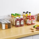 YIHONG 6 Pack Clear Pantry Organizer Bins, Plastic Containers with Handle for Kitchen,Freezer,Cabinet,Closet,Bathroom Under Sink Storage - Image 7