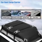 Car Roof Bag, Rooftop Cargo Carrier 21 Cubic Feet, Waterproof Car Topper Luggage Carrier with/Without Rack, Includes Anti-Slip Mat, 8 Reinforced Straps, 8 Door Hooks, Luggage Lock, Storage Bag - Image 3