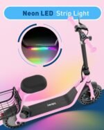 Hiboy ES1/Q2 Lite Electric Scooter with Seat for Kids Ages 4–10, LED Lights, UL Certified, 6.5–9.3 MPH, 40–100W Motor, Easy Control - Image 4