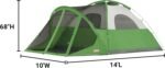 Coleman Evanston Tent with Screen Room 6/8 Person Weatherproof Tent Sets Up in 15 Mins Included Rainfly & Carry Bag Made of PFAS-Free Materials - Image 4