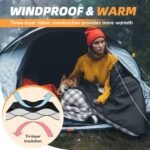 MEREZA Flannel Sleeping Bag for Adults XL, Large Wide Sleeping Bags for Camping Mens Warm Cotton Sleeping Bag 4 Season Warm & Cool Weather - Image 4