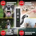 Pro Dog Bark Deterrent and Training Device - Stop Barking Without Hurting Your Pet - Rechargeable Ultrasonic Dog Bark Trainer - Just Point and Press, Black - Image 4