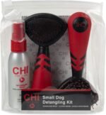 CHI for Dogs Small Dog Detangling Kit - 3-Piece Grooming Set with Detangling Spray, Double-Sided Brush, and Slicker Brush - Dog Grooming Essentials for Coats and Tangles - Image 3