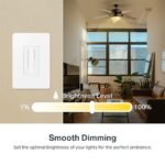 Kasa Smart Ceiling Fan Control & Dimmer Switch | Adjustable 4-Speed Fan & Brightness Control | Works w/Apple HomeKit, Alexa & Google Home | 2.4G Wi-Fi Only, Single Pole, Neutral Wire Required | KS240 - Image 5