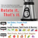 TALIA Smoothie Blender for Ice Crushing & Shakes, 750W Countertop Blenders with 48oz Glass Jar & 6 Stainless Steel Blades, High-Speed Blender for Smoothies Frozen Fruit & Nut Butter - Image 3