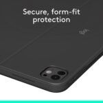 Logitech Combo Touch iPad Pro 13-inch (M4 & M5)(2024 & 2025) Keyboard Case - Detachable Backlit Keyboard with Kickstand, Comfortable Typing, Multi-use Mode - Midnight Black - Image 4