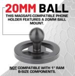 Bulletpoint Dash Mount Magnetic Cell Phone Holder Compatible with MagSafe iPhone Smartphones - 20mm (0.787 inches) Attachment Ball (MagSafe Holder only) - Image 4
