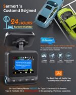 Sarmert C1 5K Dash Cam Front - Built-in GPS and 5G WiFi, Sony STARVIS Sensor, HDR Night Vision Car Camera, 5K/4K/2.5K UHD Dash Camera for Cars, Loop Recording, WDR, G-Sensor, 24H Parking Mode - Image 5