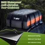 21 Cubic Feet Car Rooftop Cargo Bag Carrier, Soft Roof Top Luggage Bag for All Vechicles with/Without Rack - with Waterproof Zip, Anti-Slip Mat, Luggage Lock, Storage Bag, Door Hooks - Image 5