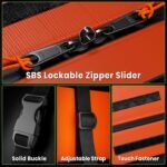 21 Cubic Feet Car Rooftop Cargo Bag Carrier, Soft Roof Top Luggage Bag for All Vechicles with/Without Rack - with Waterproof Zip, Anti-Slip Mat, Luggage Lock, Storage Bag, Door Hooks - Image 6