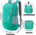 ZOMAKE 25L Ultra Lightweight Packable Backpack, Foldable Hiking Backpacks Water Resistant Small Folding Daypack for Travel(Dark Green) - Image 3