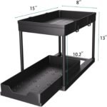 DEKAVA Under Sink Organizer 2 Pack, Bathroom Cabinet Organizer, 2 Tier Sliding Cabinet Basket Organizer Drawer, Multi-Purpose Bath Collection Baskets for Bathroom (Black) - Image 3