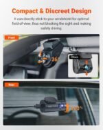 Vantrue S1 Pro AI Dash Cam Front and Rear, Dual 1440P Dash Camera w/2.7K, STARVIS 2, HDR Night Vision, 5G WiFi, 60FPS, GPS, Voice Control,24/7 Parking Mode, Support 512GB Max - Image 4