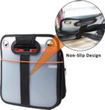 Car Trunk Organizer, Collapsible Back Seat Storage with Insulated Drinks Holder, Water Resistant Backseat Organizer for Diapers, Toys, Snacks, Books & More - Image 5